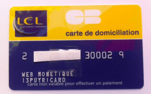 Carte de domiciliation bancaire pour TPE