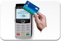 Lecteur carte bancaire click and collect